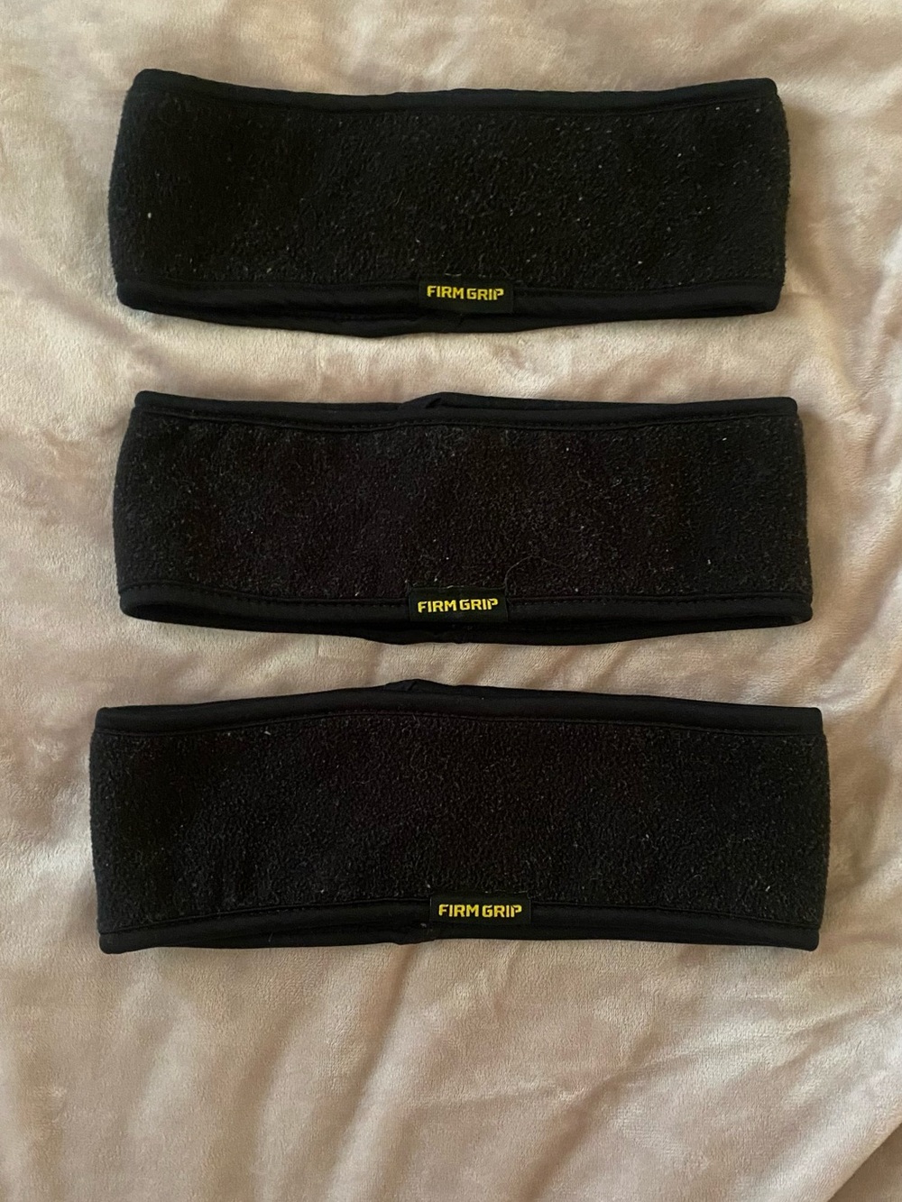 Black Non-Slip Sports Headbands - Set of 3